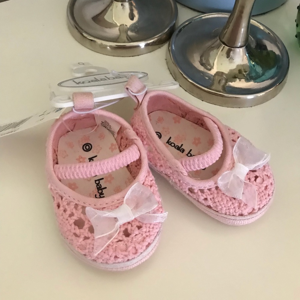 Pink Crochet Ballet Flats